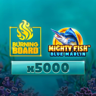 Mighty Fish: Blue Marlin Burning Board game tile
